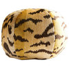 Tigre Sphere Pillow, Ivory, Gold & Black