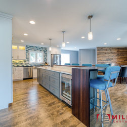 Moorhead, MN - Transitional - Wenge Waterfall Kitchen Countertop - Kitchen Countertops