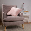 Pink Faux Fur Cushion Cover