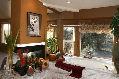 Example of a tuscan bathroom design in Other
