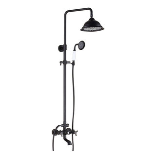 Vintage Bathroom Exposed Rainfall Shower System Handheld Shower Antique  Black - Traditional - Tub And Shower Faucet Sets - by Homary International  Limited | Houzz
