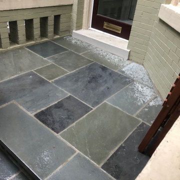 Flagstone Walkway with 2 Inch Thick Thermal Step Treads in Washington DC