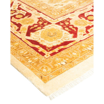Pandit One-of-a-Kind Hand-Knotted Area Rug Ivory, 10'1"x14'6"