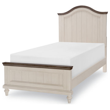 Brookhaven Youth Twin Panel Headboard, Vintage Linen and Rustic Dark Elm Wood