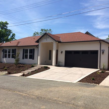exterior stucco shingle roof