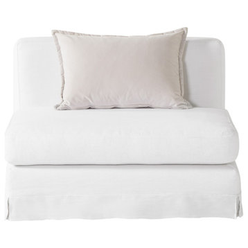 Modern White Modular Sofa | Andrew Martin Jackson, Armless