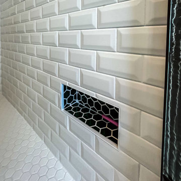 Master Bath Remodel with Custom Cabinetry and Tiled Shower