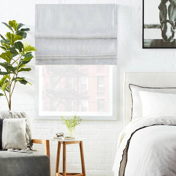 Modern Neutral Bedding with Room Darkening Shade Collection