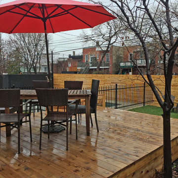Slim Horizontal Western Red Cedar Fence