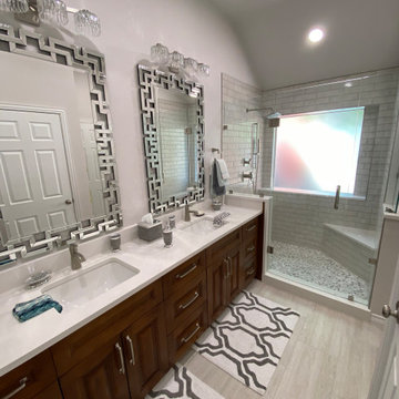 Master Bathroom with walk in shower in Frisco Texas