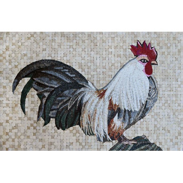 Mosaic Accent, Rooster Plumage, 29"x46"