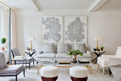 Living room - contemporary living room idea in New York