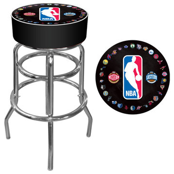 Bar Stool - NBA NBA Logo with All Teams Stool with Foam Padded Seat