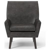 Furniture of America Walsh Mid-Century Fabric Tufted Accent Chair in Gray