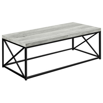 Monarch Contemporary Modern Coffee Table With Grey And Black Finish I 3417