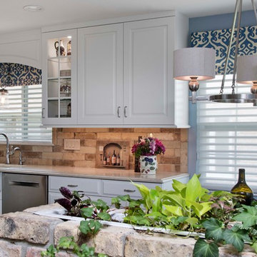 French Country Kitchen in Florida Suburb