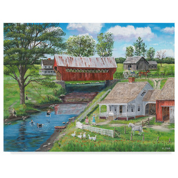 Bob Fair 'New England Homestead' Canvas Art