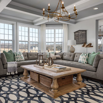 Emerald Green Butterflies Family Room