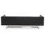 Edward Midcentury Modern Premium Leather Sofa, Black Aniline