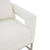 Safavieh Olivya Upholstered Club Chair Ivory/Silver
