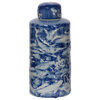 Oan Decorative Jar or Canister, Blue and White