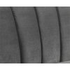 Pemberly Row 141" Curved Symmetry Modern Velvet Sectional Sofa in Gray