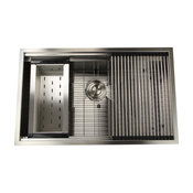 ZR-PS-3220-16 32" Pro Series Large Prep Station Kitchen Sink