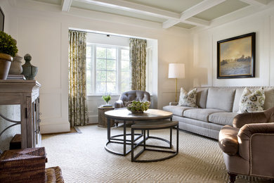 This is an example of a transitional family room in DC Metro.