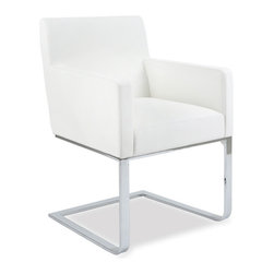 Autumn Medium Back Dining Armchair | White - Dining Chairs