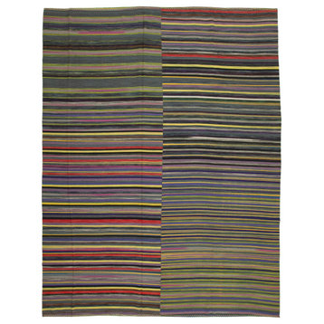 Rug N Carpet - Handmade Turkish 11' 11'' x 15' 7'' Modern Design Wool Kilim Rug