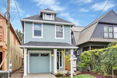 Transitional exterior home idea in Portland