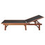 vidaXL 3-Piece Acacia Wood Sun Lounger Set With Black Textile