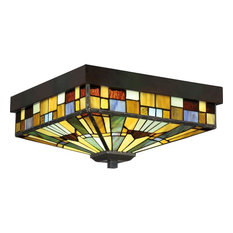 50 Most Popular Stained Glass Flush Mount Ceiling Lights For