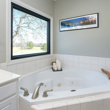 New Black Window in Fantastic Bathroom - Renewal by Andersen Georgia