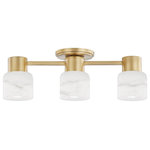 Hudson Valley Lighting - Centerport 3-Light Bath Bracket, Aged Brass, Alabaster Shade - Features: