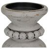 Traditional Gray Wood Candle Holder 561793