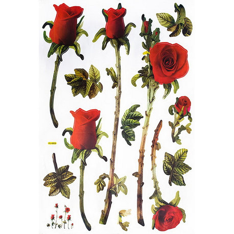 Redness Rose - X-Large Wall Decals Stickers Appliques Home Decor