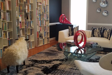 Example of a trendy living room design in Baltimore