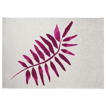 Frond 2 Spring Chenille Rug, Purple, 5'x7'