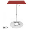 Set of 2 Modern Home Zeta Contemporary Adjustable Height 24" Bar Table - Polish