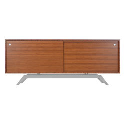Eastvold Furniture - Elko Credenza, Bamboo, Silver Base - Buffets And Sideboards