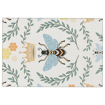 Avenie Queen Bee with Crown Area Rug