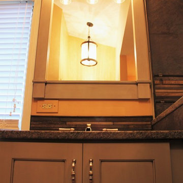 Master Bath with Gray Cabinets