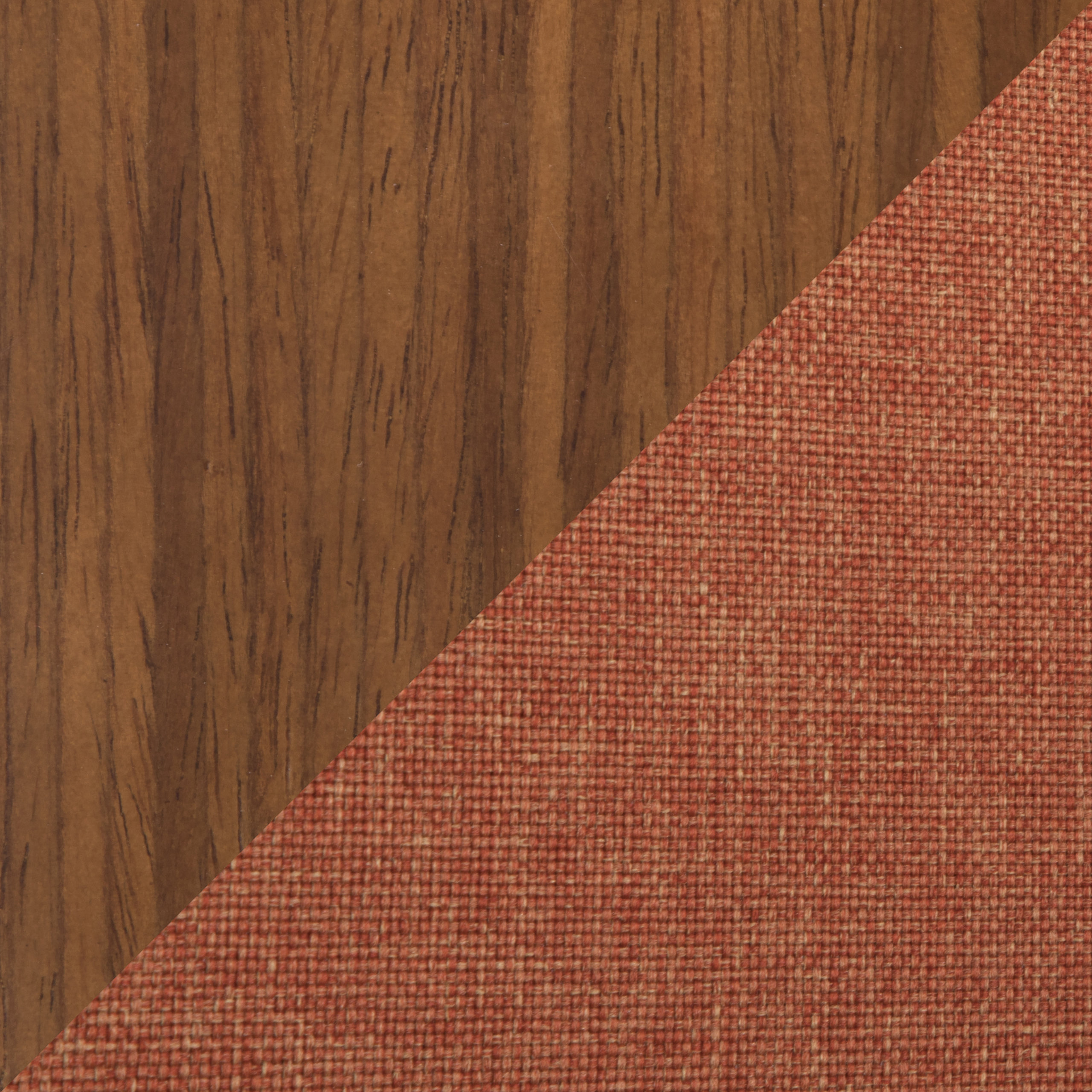 Lumisource Curvo Office Chair, Walnut Wood and Orange