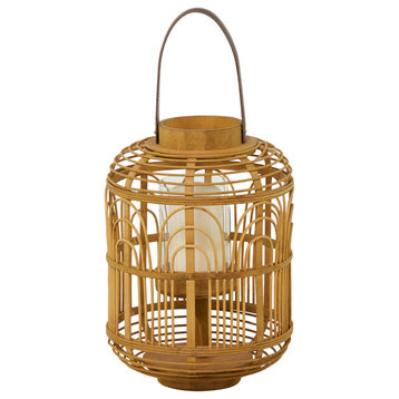 Bohemian Brown Bamboo Candle Lantern 562180