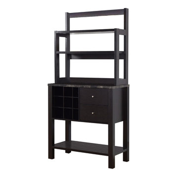 Well- Designed Efficient Baker's Rack, Dark Brown
