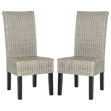 Safavieh Arjun Dining Side Chair in Antique Gray (Set of 2)