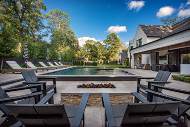 Example of a minimalist pool design in Houston