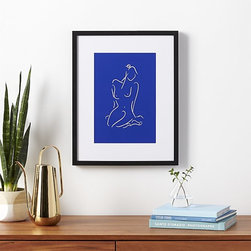 blue figure by kate worum | CB2 - Fine Art Prints