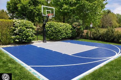 Inspiration for a mid-sized backyard outdoor basketball/tennis/multi-game court in Philadelphia.